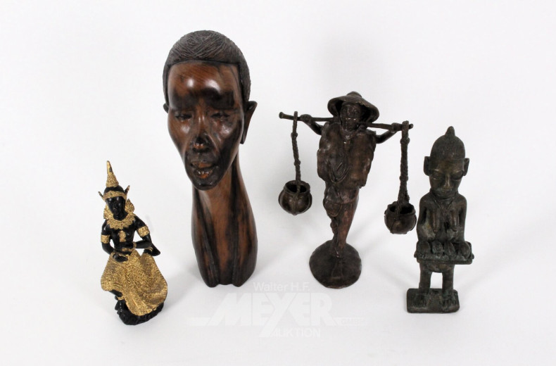 4 Asiatische und ethnische Dekofiguren