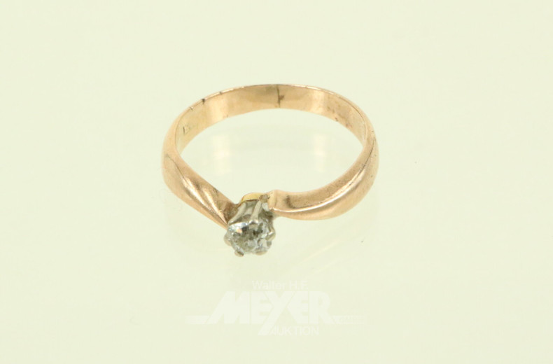 Damenring mit 1 Altschliffbrillant