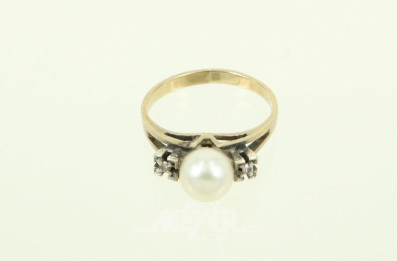 Damenring mit 1 Perle