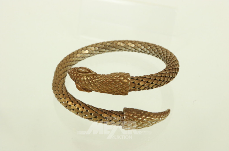 4 Teile Aluminiumschmuck 'Schlange' im Stil der 90er Jahre