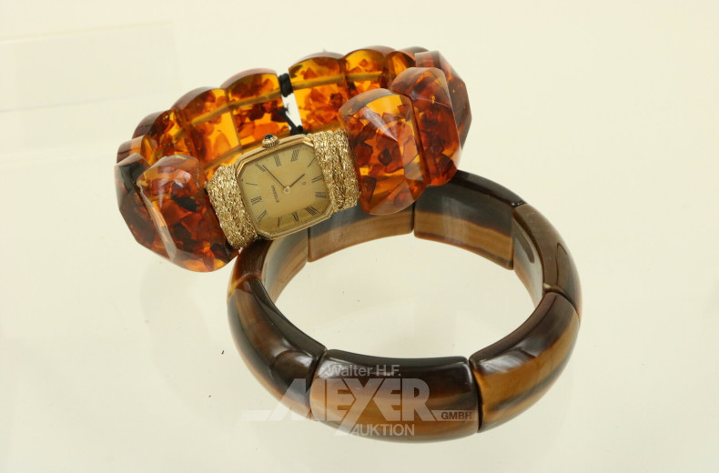 Damenarmbanduhr ETERNA sowie 1 Bernsteinarmband