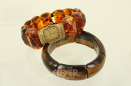 Damenarmbanduhr ETERNA sowie 1 Bernsteinarmband