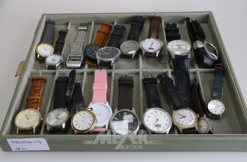 18 Armbanduhren für Herren und Damen