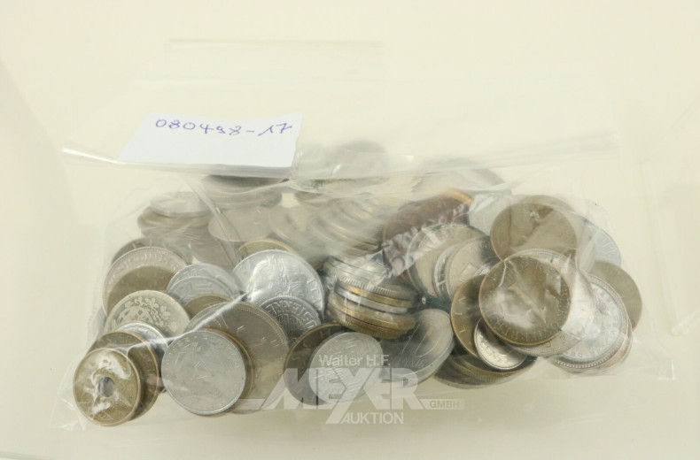 Posten Kleinmünzen aus aller Welt, u.a. Polen, Österreich, Indien, Italien, Jugoslawien etc.