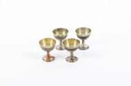 4 Eierbecher mit Innenvergoldung