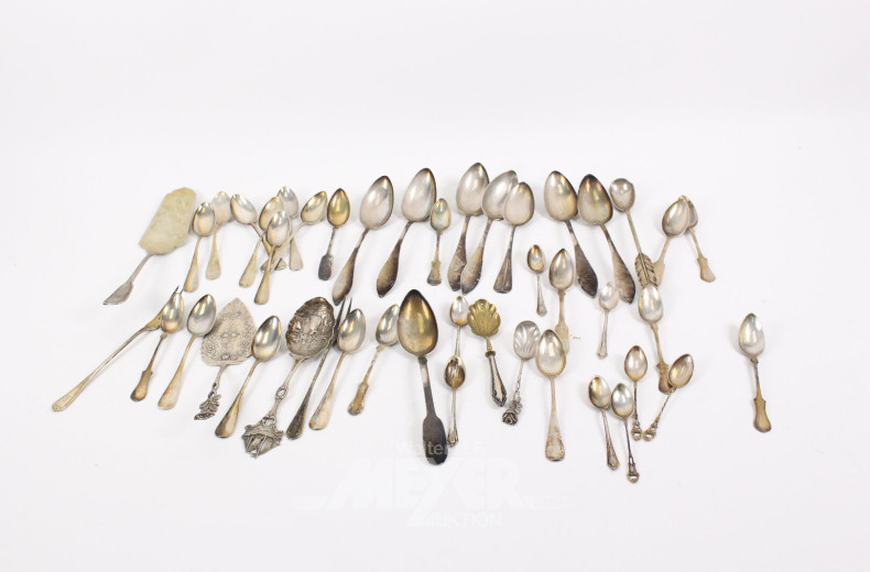 gr. Posten Silberbesteckteile