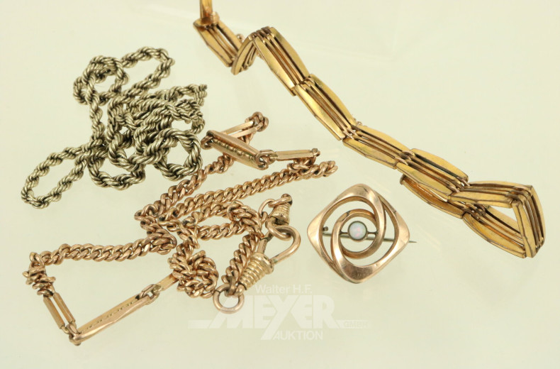 2 Silberketten mit Anhänger, dabei: 1 Kette mit Diamantimitation und 1 Kette mit grünem Farbstein