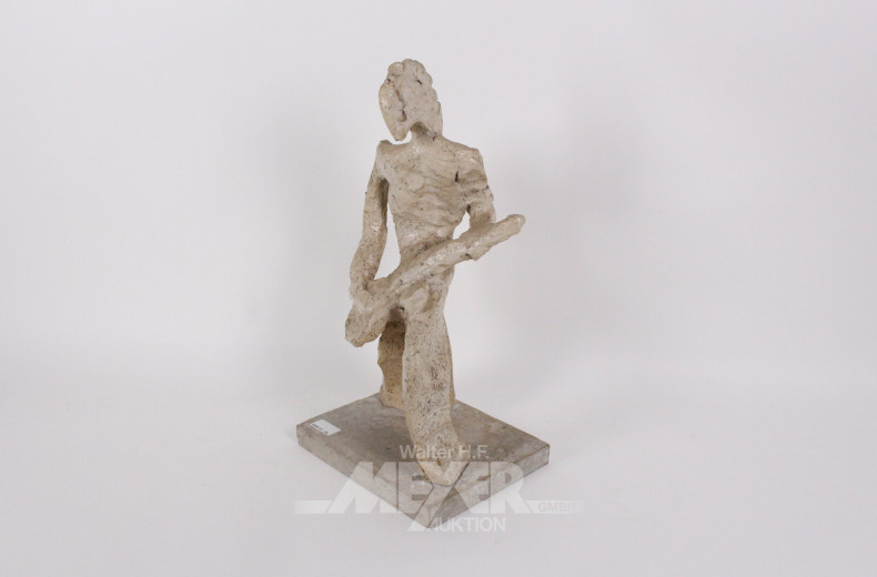 abstrakte Skulptur "Gitarrenspieler"