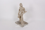 abstrakte Skulptur "Gitarrenspieler"