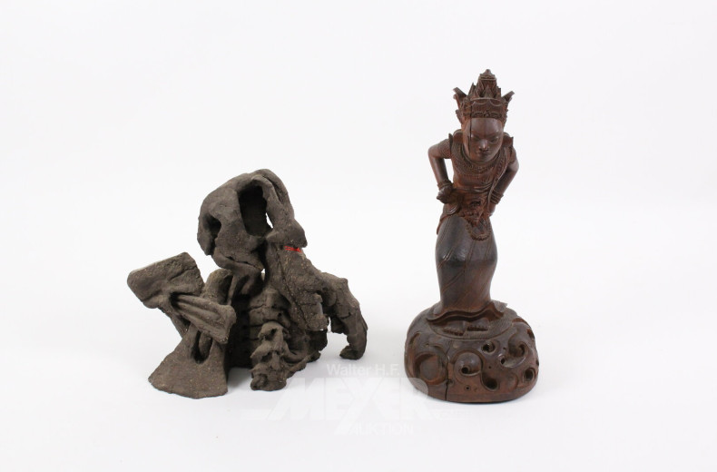 2 Skulpturen "Moderne / balinesische Tempeltänzerin"