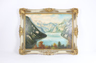 Gemälde "Gebirgsansicht mit See"