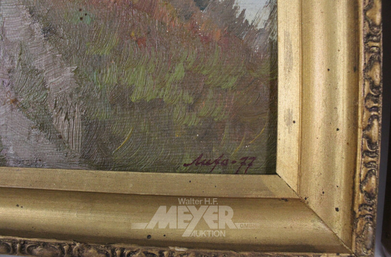 2 Gemälde "Gebirgskirchen"