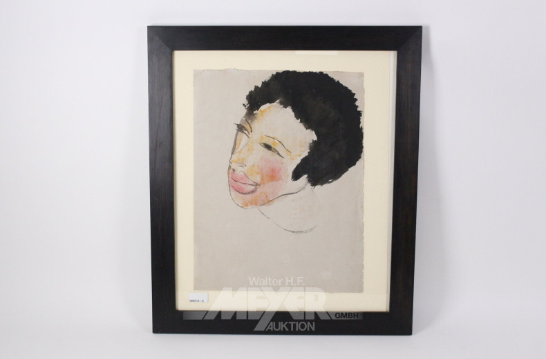 Zeichnung "Damenportrait"