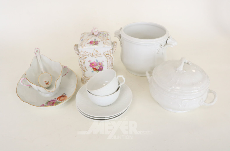 10 Service- und Porzellanteile aus dem 19. und 20. Jh.