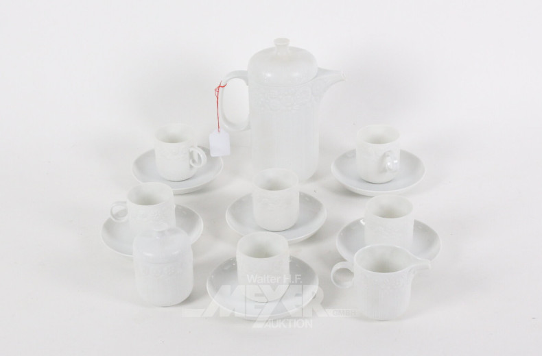 15-tlg Mokkaservice 'Studio-Linie' by Bjørn Wiinblad, best. aus: