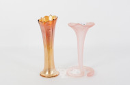 2 Vasen, rosé- und orangefarben