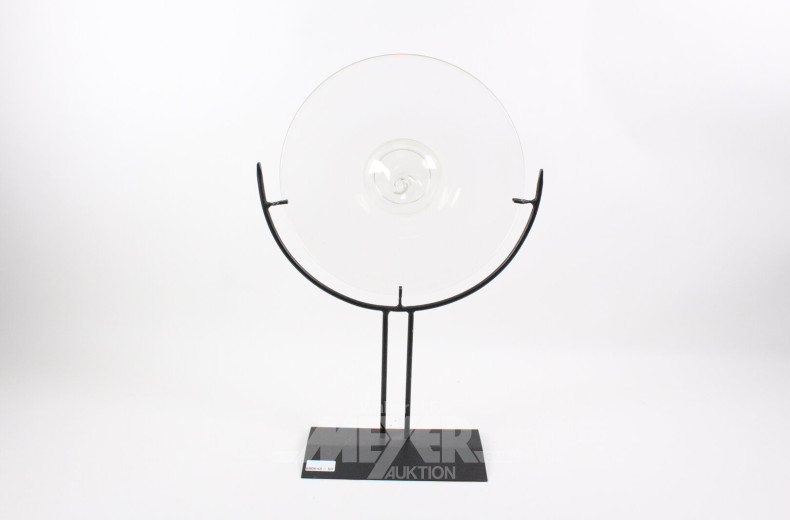 Jahresteller im Glas 1975 mit pass. Metallständer