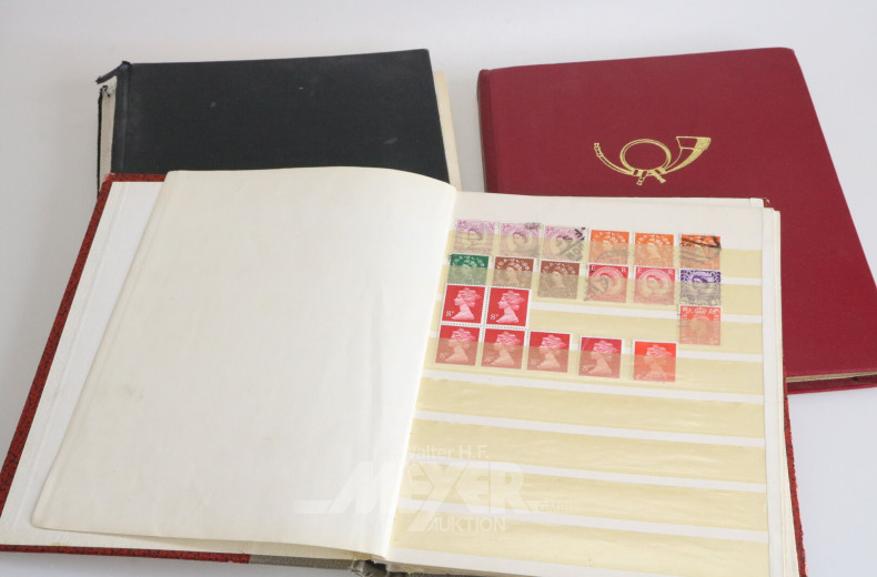 3 Kleine Einsteckalben Briefmarken