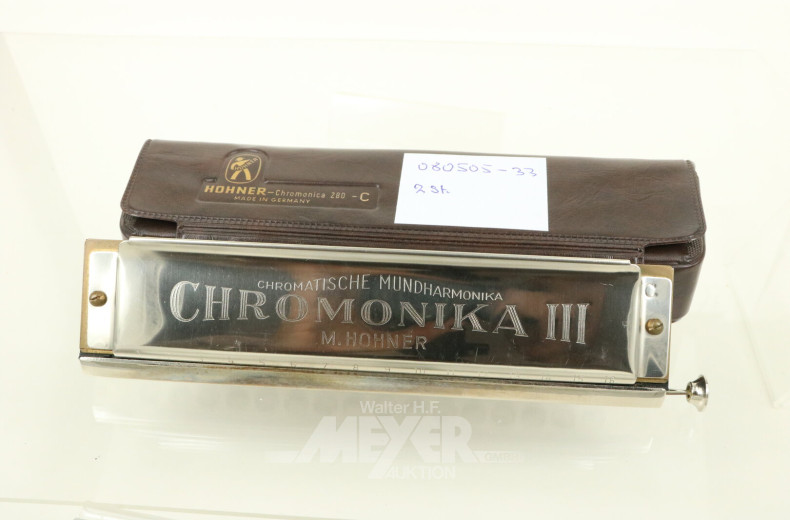 2 Hohner Mundarmonika 'Chromonica'
