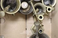 Posten Messing: Mörser mit Pistill, Kannen, Kerzenleuchter etc.