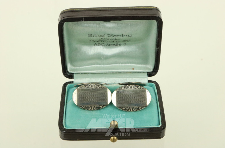 Paar Manschettenknöpfe im Etui