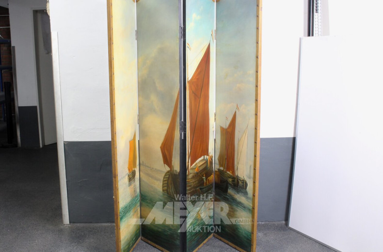 Paravent  "heimkehrende Fischer"