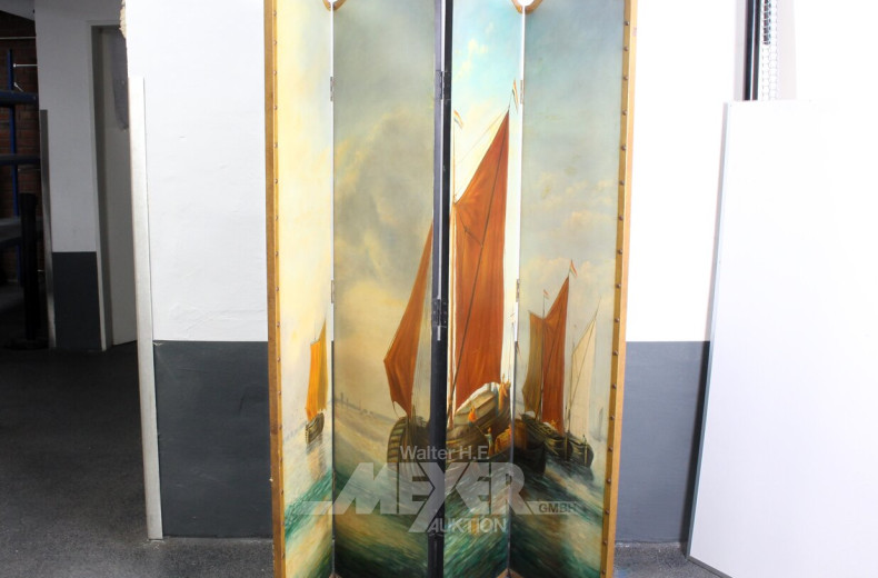 Paravent  "heimkehrende Fischer"