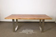 Esstisch, zweiteilige Vollholzplatte