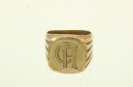 Herrenring mit Monogramm 'CH'