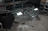 Glas-Besucher-Tisch, rund