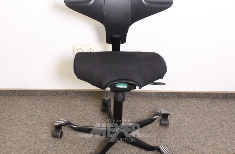 Bürodrehstuhl, schwarz