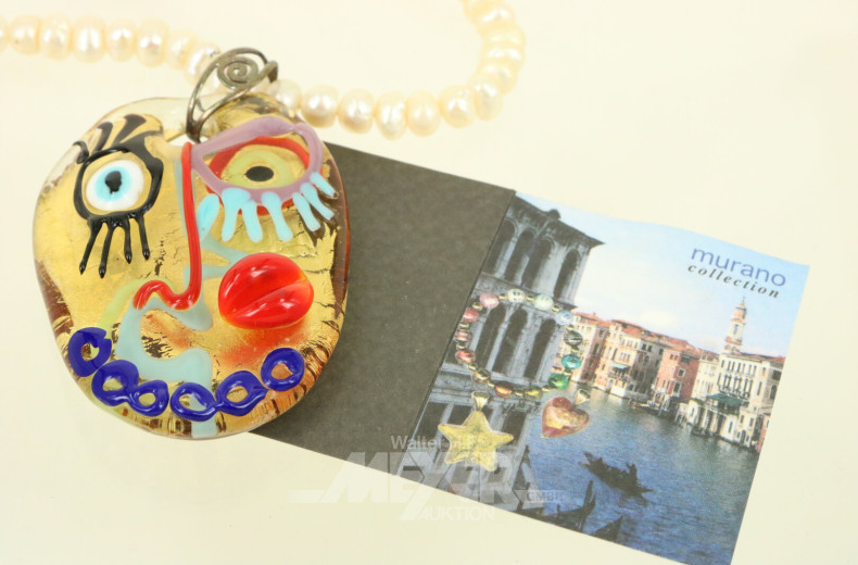 Perlenkette mit Anhänger, Murano