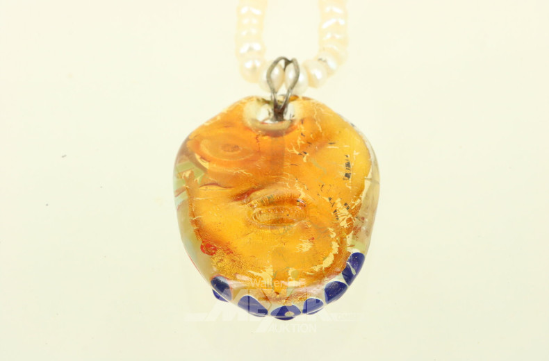 Perlenkette mit Anhänger, Murano