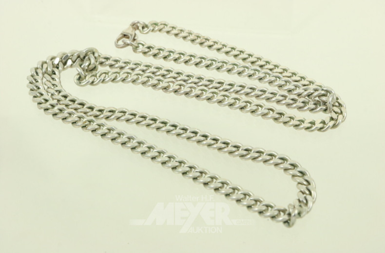 Panzerkette mit Ring in 925er Silber