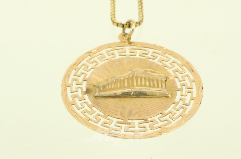 Kette in 333 GG mit Anhänger in 585 GG