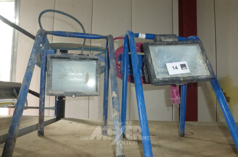 2 Halogen-Baustrahler