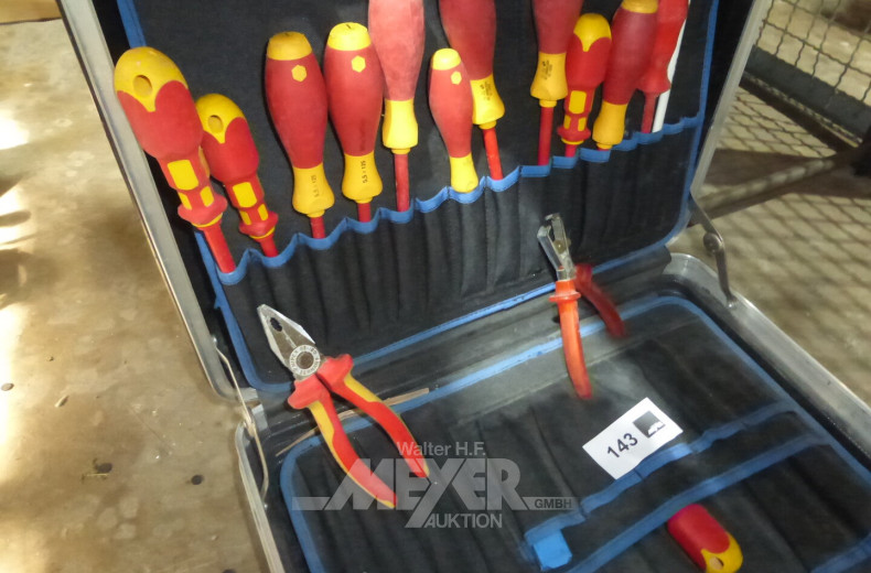Elektriker-Werkzeugkoffer mit Inhalt: Hand- und Montagewerkzeug