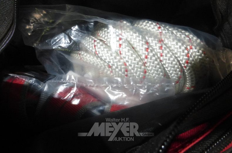 Fallschutzgeschirr im Rucksack, neuwertig