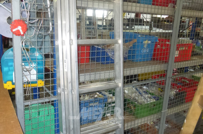 Alu-Anstelleiter, 3-tlg., 21-sprossig