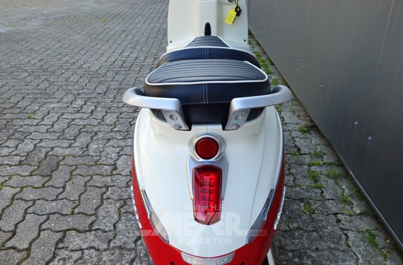 Motorroller PEUGEOT Django Classic 125 ABS, weiß rot