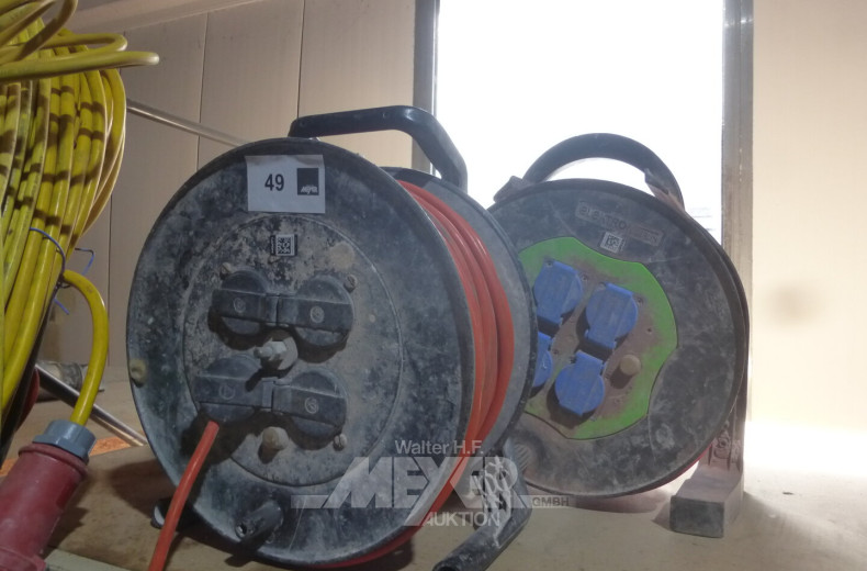 3 div. Kabeltrommeln, Schuko je 4 x