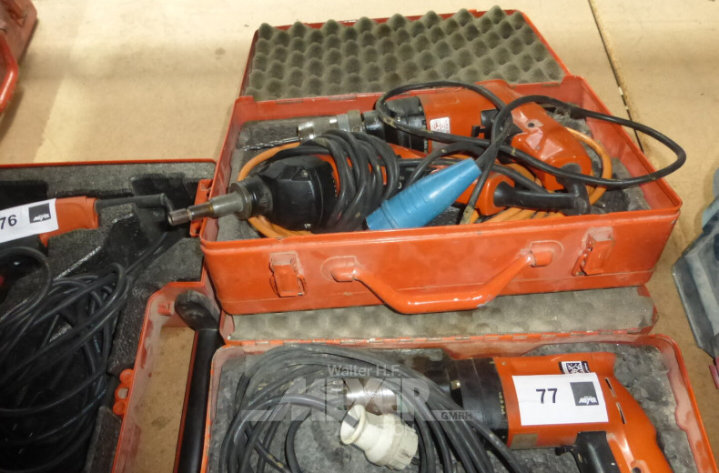 3 div. Bohrmaschinen und Bohrschrauber