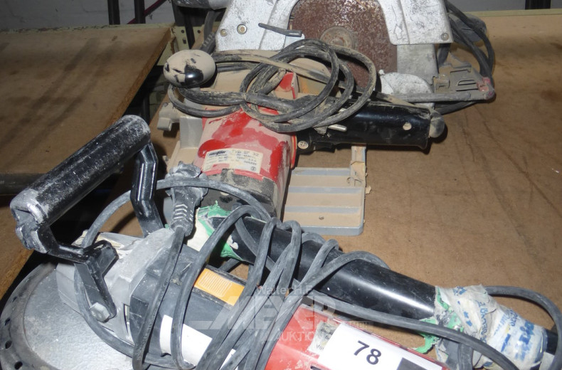 2 Tauchkreissägen METABO / MAFELL sowie 1 Beton- Schleifmaschine FLEX