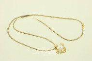 Kette in 333 GG mit Perlenanhänger