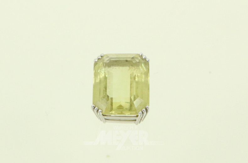 Grüner Beryll, gefasst in 750 WG