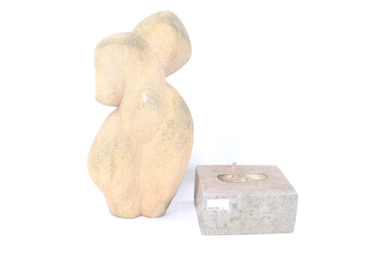 Sandsteinskulptur 'Weiblicher Torso'