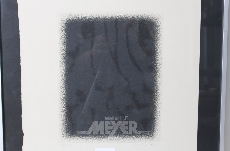 Farblithographie 'Komposition in Schwarz I'