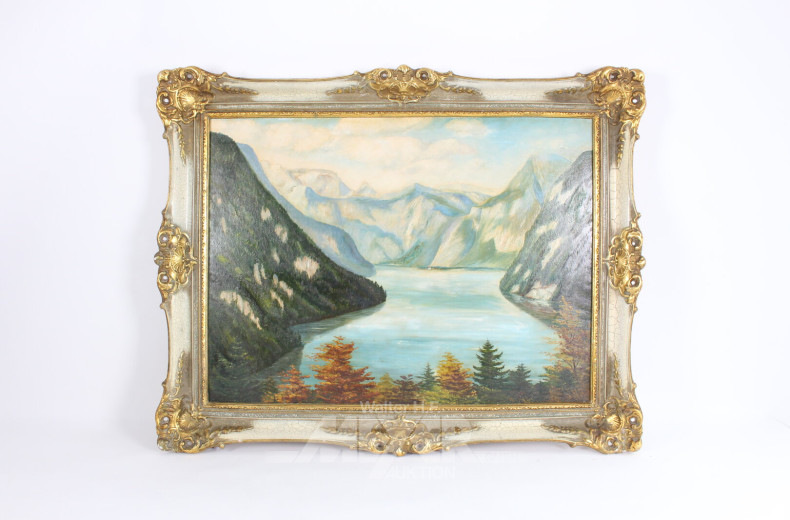 Gemälde "Gebirgsansicht mit See"