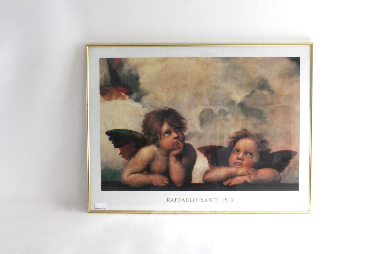 2 versch. Drucke, gerahmt "Aurora und Engel"