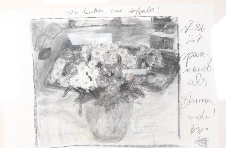 Blumenstillleben 'Nichts ist spannender als Blumenmalen!'